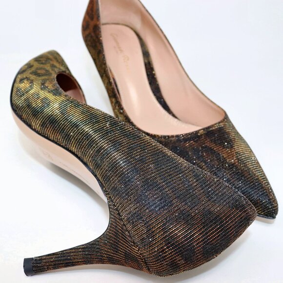 Gianvito Rossi 38 Worn Once Exopard Leopard Metallic Shimmer Heels - Picture 12 of 16